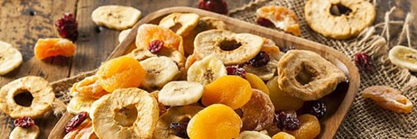 Frutas secas e desidratadas