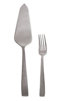 Set di posate per dolce per 6 persone linea Flat Vintage inox