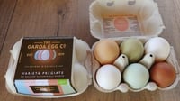 Uova colorate BIO miste calibro S, confezione da 6