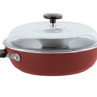 1965 Vintage Black Quartz Red Non-Stick Pan