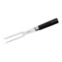 Zacht aanvoelende vork met zwart handvat, 17 cm