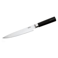 Cuchillo para rebanar con mango negro suave al tacto de 20 cm