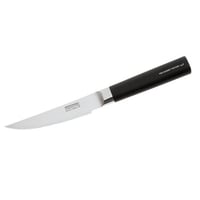 Cuchillo para carne con mango negro, suave al tacto, 12 cm
