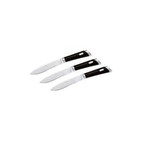 Conjunto de 3 facas para bife de lâmina lisa linha T-Bone Inox