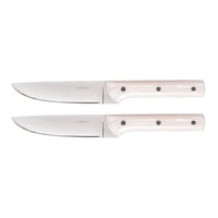 Porterhouse Inox set of 2 smooth blade ivory effect steak knives