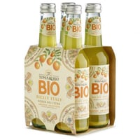 Boîte de 4 bouteilles orange biologique aux oranges Ribera DOP 275 ml