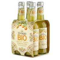 Bebida orgánica de mandarín tardío Ciaculli, 275 ml, caja de 4 botellas