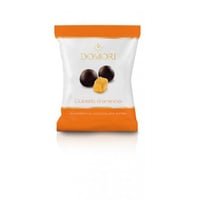 Dragees orange cubes covered with chocolate 18 flowpack