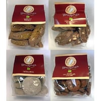 Classic cantucci, cacao cantucci, cavallucci and chocolate chip cookies