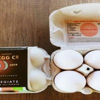 Ovos brancos de Livorno, tamanho M, pacote com 6
