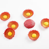 Décoration en forme de fleur de tournesol rouge 140 pièces