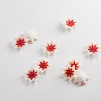 Decoração de flores de pervinca branca 235 peças