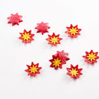 Red periwinkle flower decoration 235 pieces