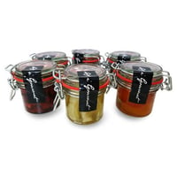 Set of 6 mixed fruit mustards in pieces
