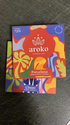 Barra de chocolate amargo de porcelana de 72%