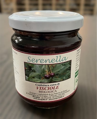 Serenella biologische jam met zure kersen 220 g