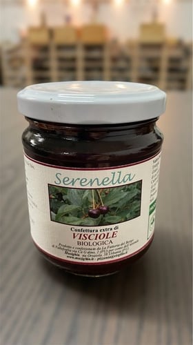 Serenella biologische jam met zure kersen 220 g