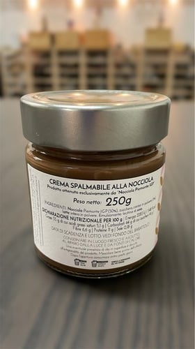 Crema para untar Gianduia (Gianduja) con avellanas Piedmont IGP 250 g