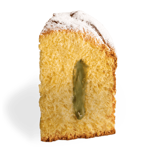 Panettone med grøn pistacie fra Bronte DOP i kasse