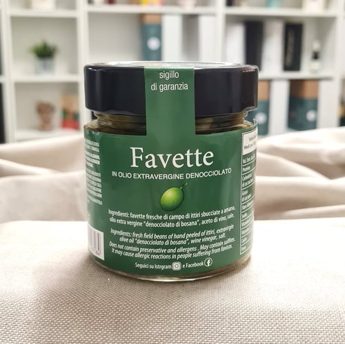 Sardinische Favettebohnen in entkerntem EVO-Öl von Bosana 240 g
