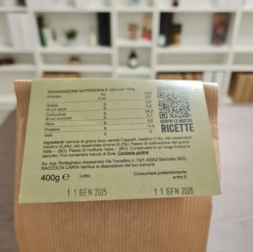 Senatore Cappelli Linguine with basil and lemon 400g