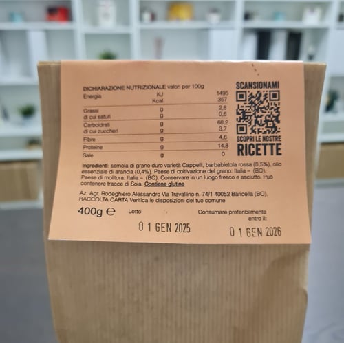 Orangen-Tagliatelle Senatore Cappelli 400g