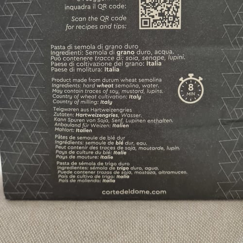 Mezze Maniche - käsintehtyä toskanalta pastaa 500g