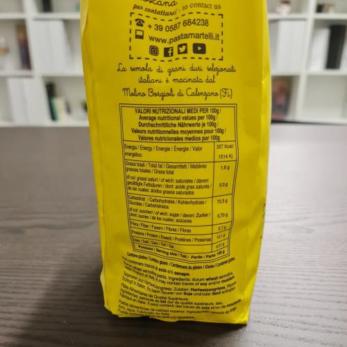 Martelli - Pennen van harde tarwe, glad, 500 g