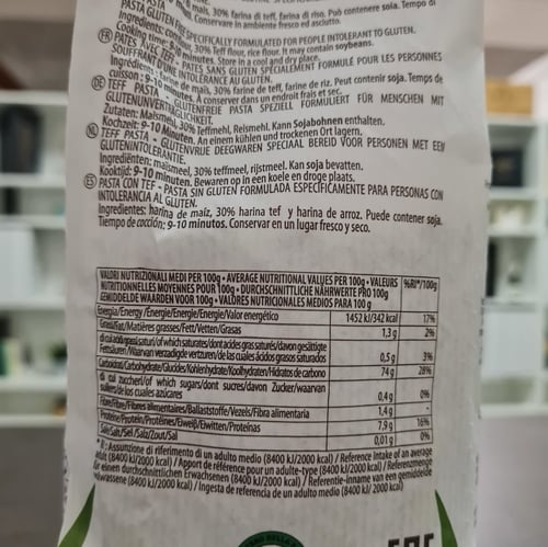 Dedales de maíz y arroz con teff sin gluten, 250 g