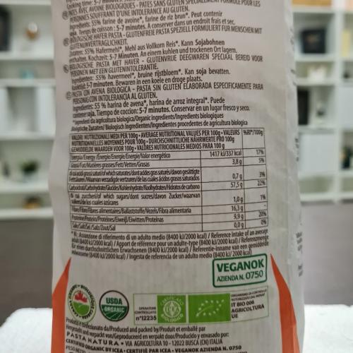 Maccheroni di Avena BIO senza glutine 250g