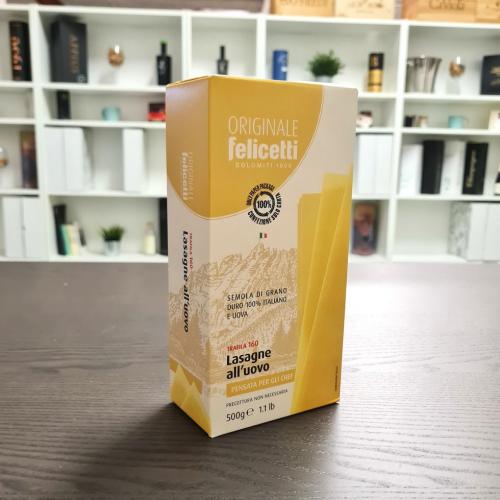 Felicetti de trigo duro con huevo, 500 g de lasaña