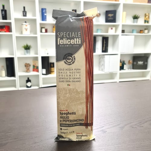 Alho e pimenta de trigo duro Felicetti Durum - Espaguete