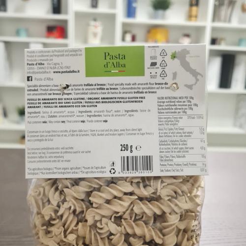 Fusilli di Amaranto BIO senza glutine 250g