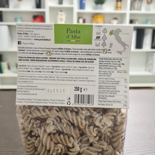 Fusilli di Avena Integrale BIO senza glutine 250g
