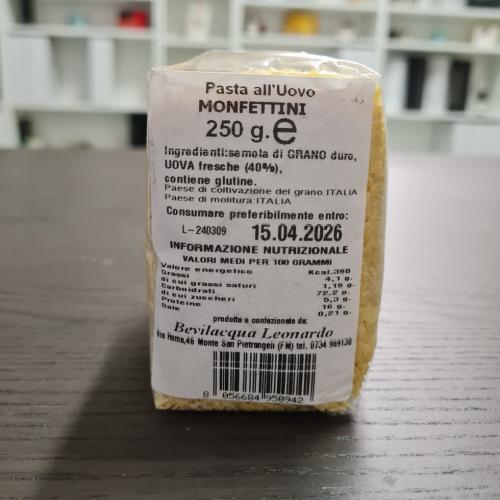 Quadro Piccolo Monfettini durum wheat with egg 250g