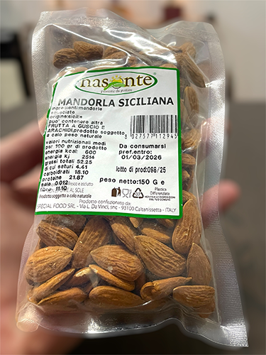 Almendras sicilianas sin cáscara 150 g