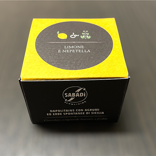 Napolitains Cioccolato di Modica BIO con Limone Interdonato e Nepetella