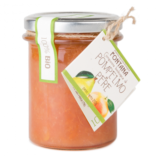 Compota orgânica de toranja e pêra 210g