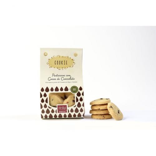 Biscoito de manteiga BIO solidário italiano com gotas de chocolate