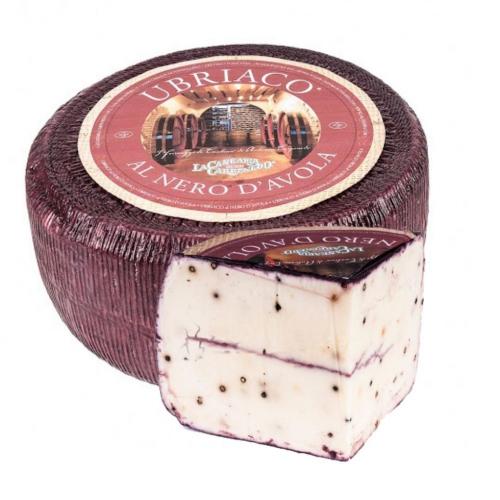 Pecorino cheese with drunk pepper from Nero d'Avola 1/4 of a shape