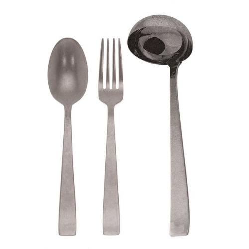 Set of 3 cutlery to serve Flat Vintage Inox line