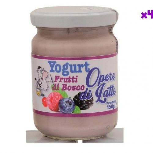 Iogurte de frutas vermelhas 150g, 4 peças