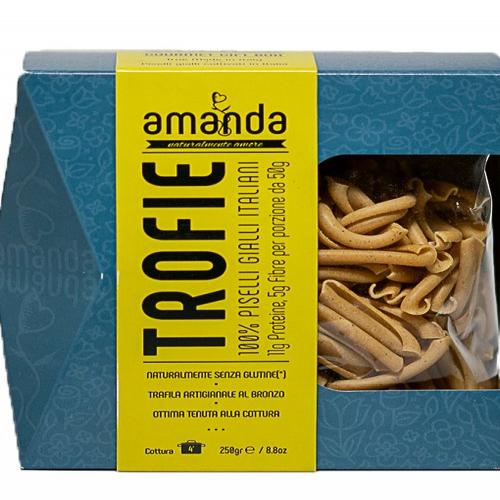 Trofie de ervilha amarela Amanda 250 g