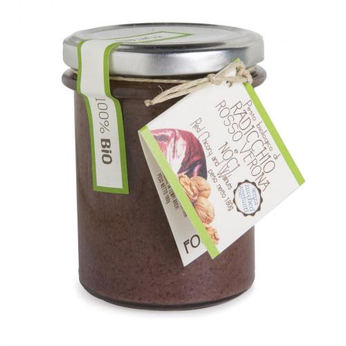 Pesto orgânico de chicória vermelha e nozes de Verona 180g