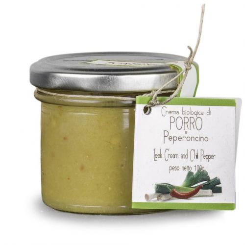 Creme orgânico de alho-poró e pimenta 90g