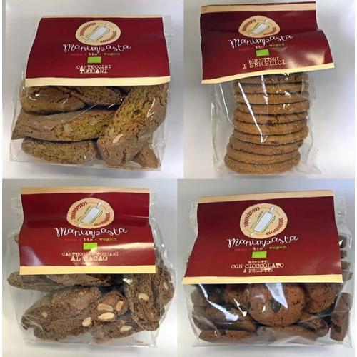 Clássicos do Cantucci, cantucci com cacau, biscoitos e biscoitos de chocolate