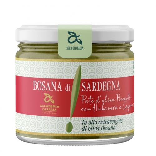 Patê de azeitona picante Bosana di Sardegna com habanero e pimenta caiena 90g