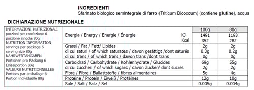 Felicetti monograno Farro BIO - Linguine 500g