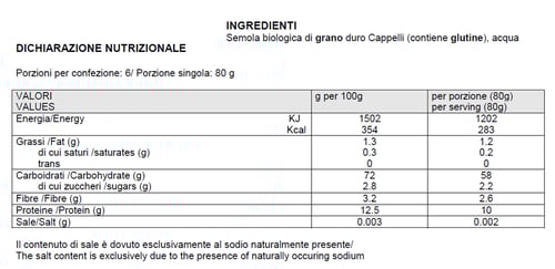 Felicetti monograno Senatore Cappelli - Linguine 500g