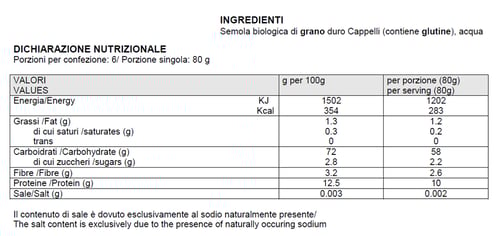 Felicetti monograno Senatore Cappelli - Spiralotti 500g